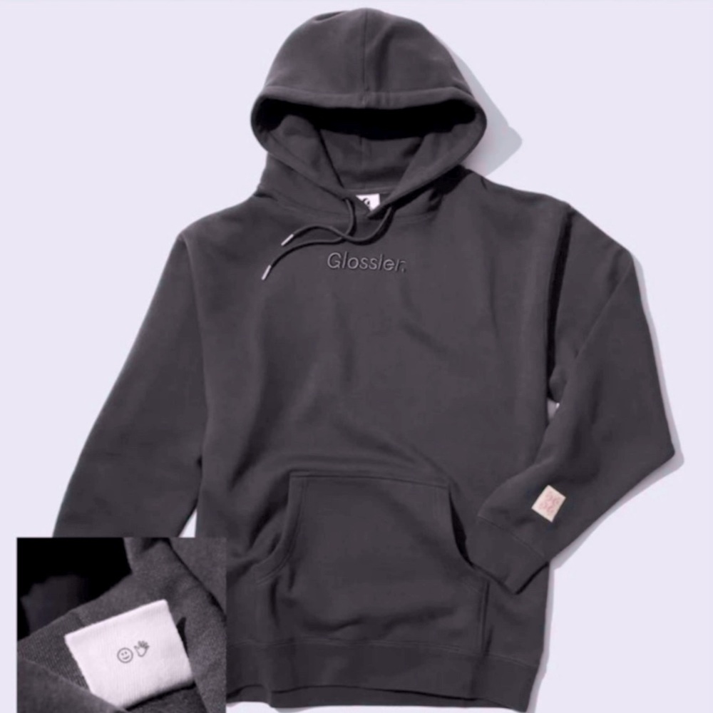 glossier soho hoodie limited edition!! size large